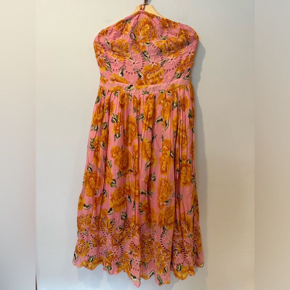 Farm Rio Halter Dress Pink Boto Chita - Picture 2 of 9